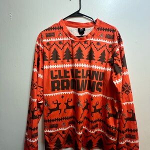 NFL Cleveland Browns Orange Crewneck Long sleeve